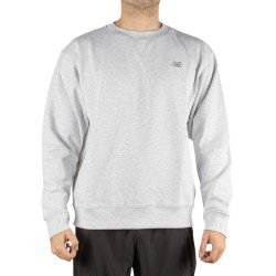 New Balance Sudadera Athletics French Terry Crew Gris Ash Heather Hombre