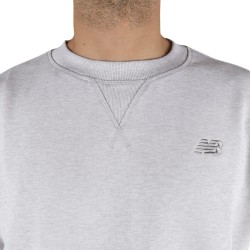 New Balance Sudadera Athletics French Terry Crew Gris Ash Heather Hombre