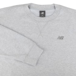 New Balance Sudadera Athletics French Terry Crew Gris Ash Heather Hombre