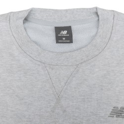 New Balance Sudadera Athletics French Terry Crew Gris Ash Heather Hombre