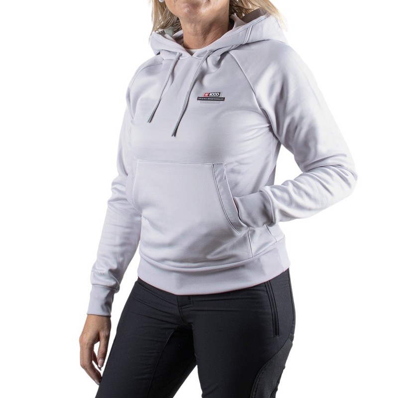 +8000 Sudadera Bania 24I Gris Perla Lila Mujer