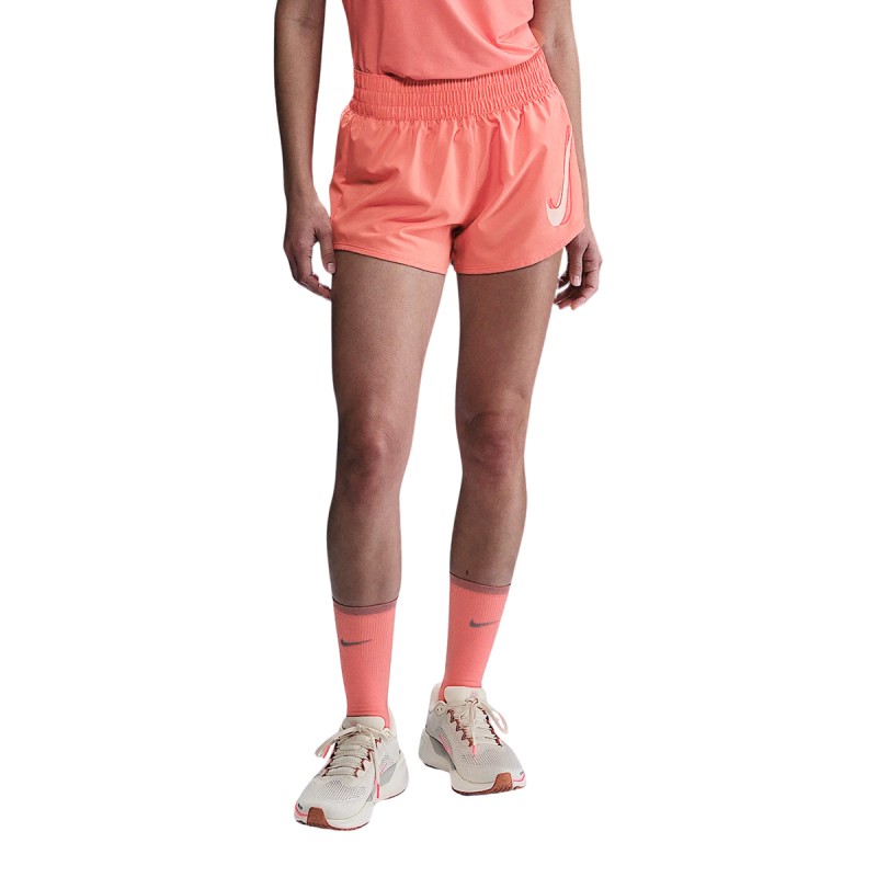 Nike Short Running One Swoosh Rosa Salmon Magic Ember Mujer