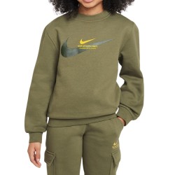 Nike Sudadera B Sportswear Club Fleece Verde Medium Olive Niño