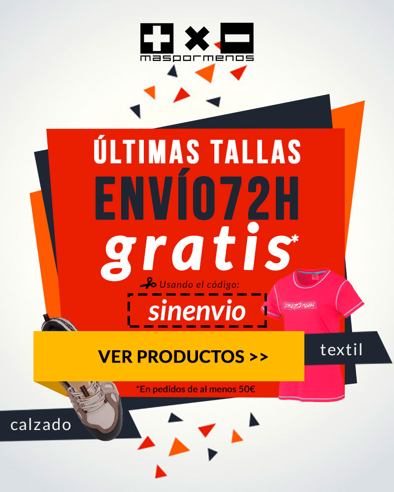 Sección últimas tallas con envío gratis